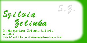szilvia zelinka business card